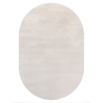 Haze Solid Low-pile Area Rug Ivory